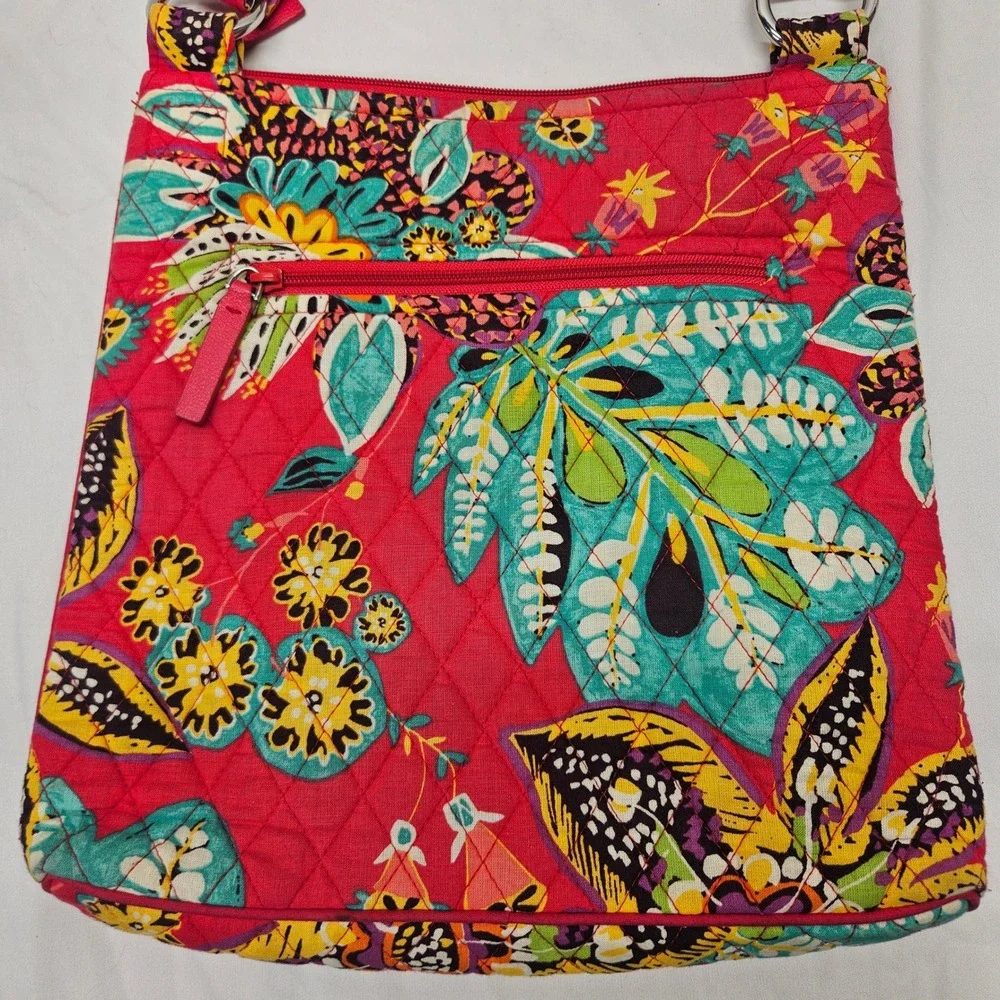 Vera Bradley Hipster Bag & Wallet Womens OS Red Rain Forest Quilted Set